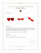 1.36 Ct.Tw.Total Carat Weight Ruby Pair from Mozambique Appraisal