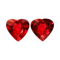 1.36 Ct.Tw.Total Carat Weight Ruby Pair from Mozambique Video