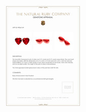1.50 Ct.Tw.Total Carat Weight Ruby Pair from Mozambique Appraisal