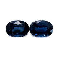 2.45 Ct.Tw.Total Carat Weight Blue Sapphire Pair from Thailand Video