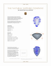 1.10&nbsp;Ct.Tw.Total Carat Weight Blue Sapphire Pair from Thailand 3 D Scan Report