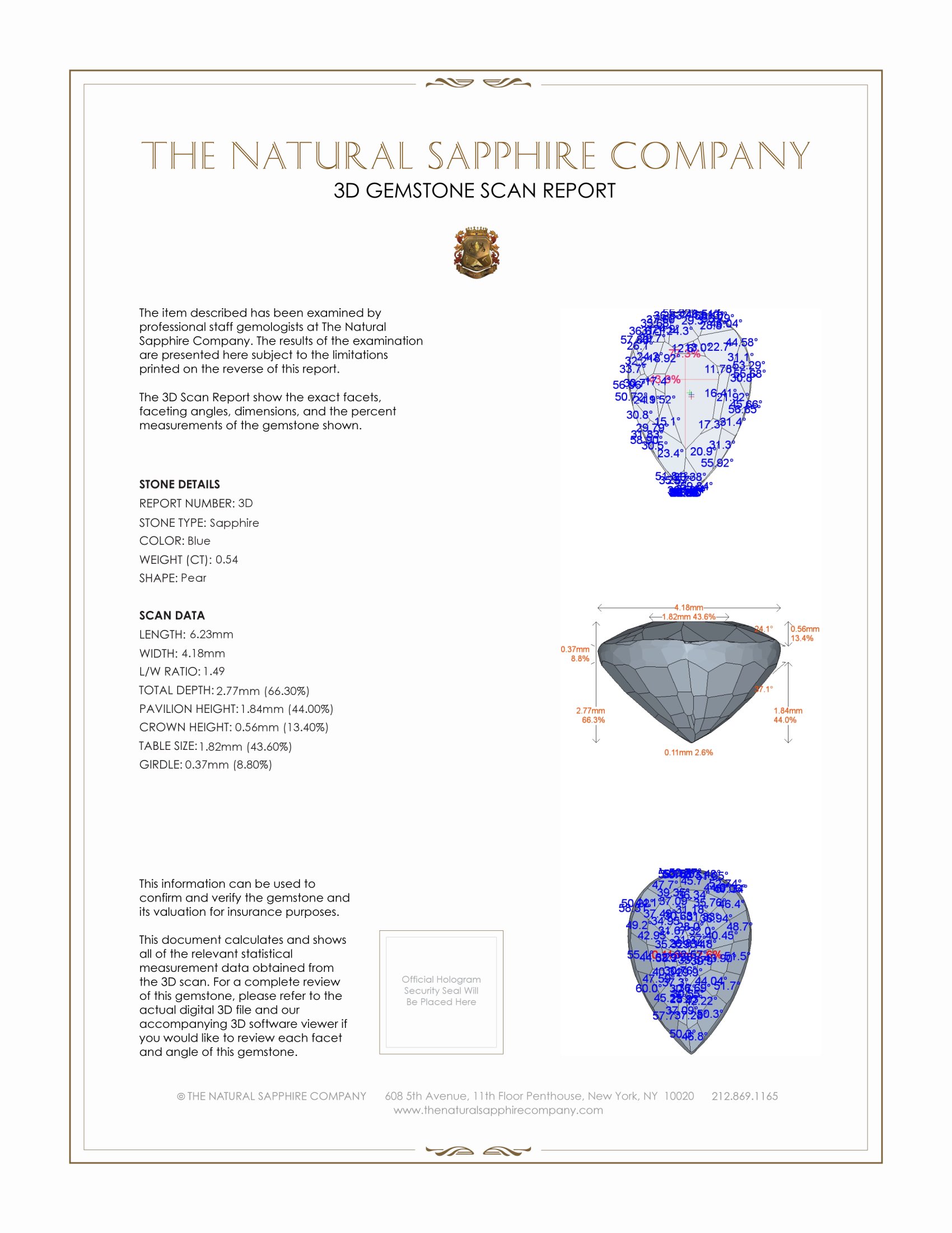 1.10 Ct.Tw. Blue Sapphire Pair from Thailand