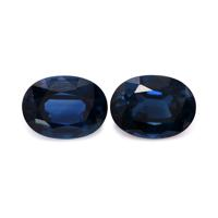 2.24 Ct.Tw.Total Carat Weight Blue Sapphire Pair from Thailand Video