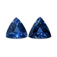 1.37 Ct.Tw.Total Carat Weight Blue Sapphire Pair from Thailand Video