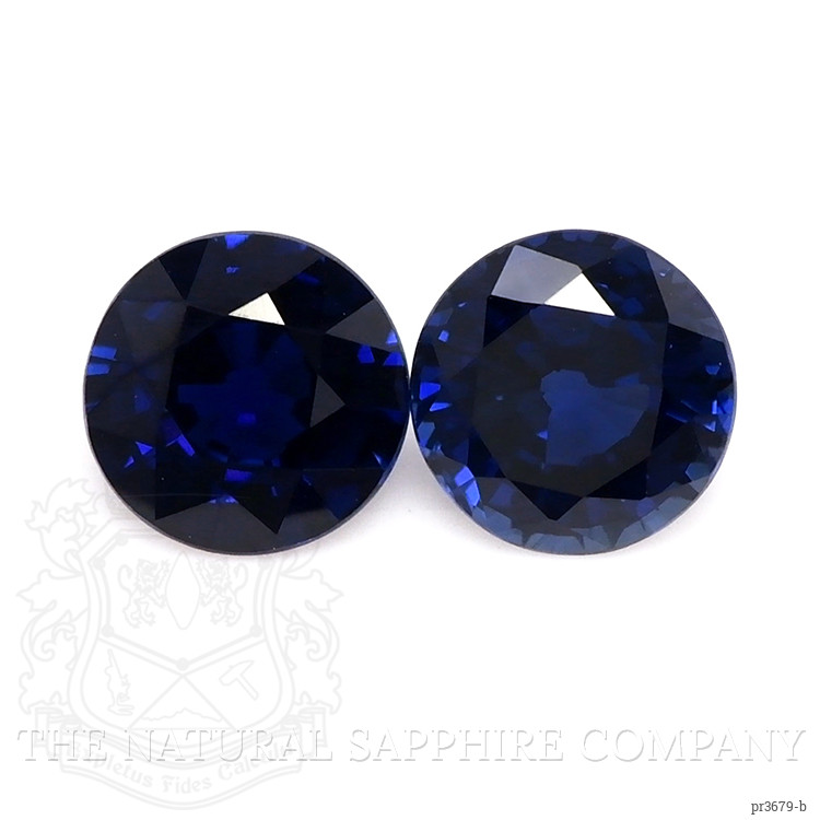 2.11 Ct.Tw. Blue Sapphire Pair from Thailand