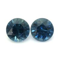 0.96 Ct.Tw.Total Carat Weight Greenish Blue Sapphire Pair from Madagascar Video