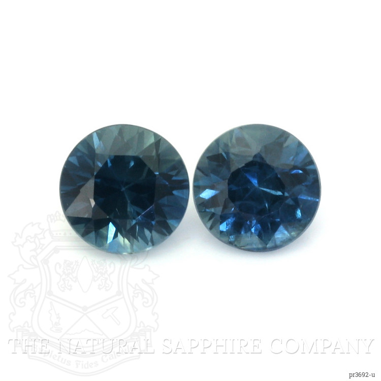 0.96 Ct.Tw. Greenish Blue Sapphire Pair from Madagascar