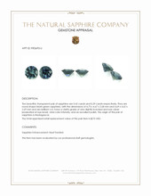 0.81 Ct.Tw.Total Carat Weight Bluish Green Sapphire Pair from Madagascar Appraisal