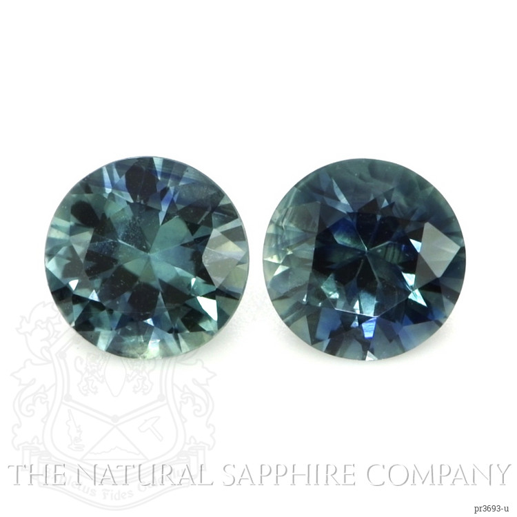 0.86 Ct.Tw. Bluish Green Sapphire Pair from Madagascar