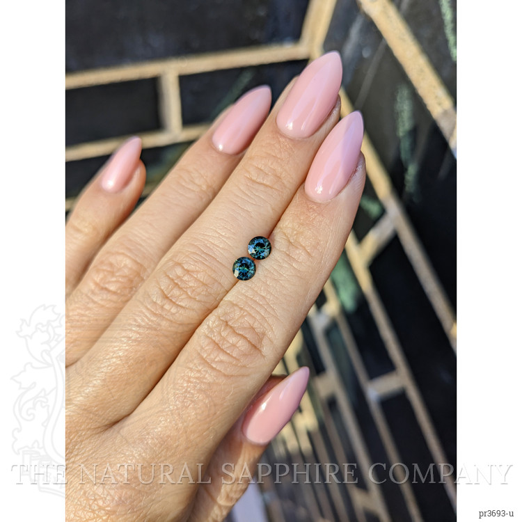 0.86 Ct.Tw. Bluish Green Sapphire Pair from Madagascar