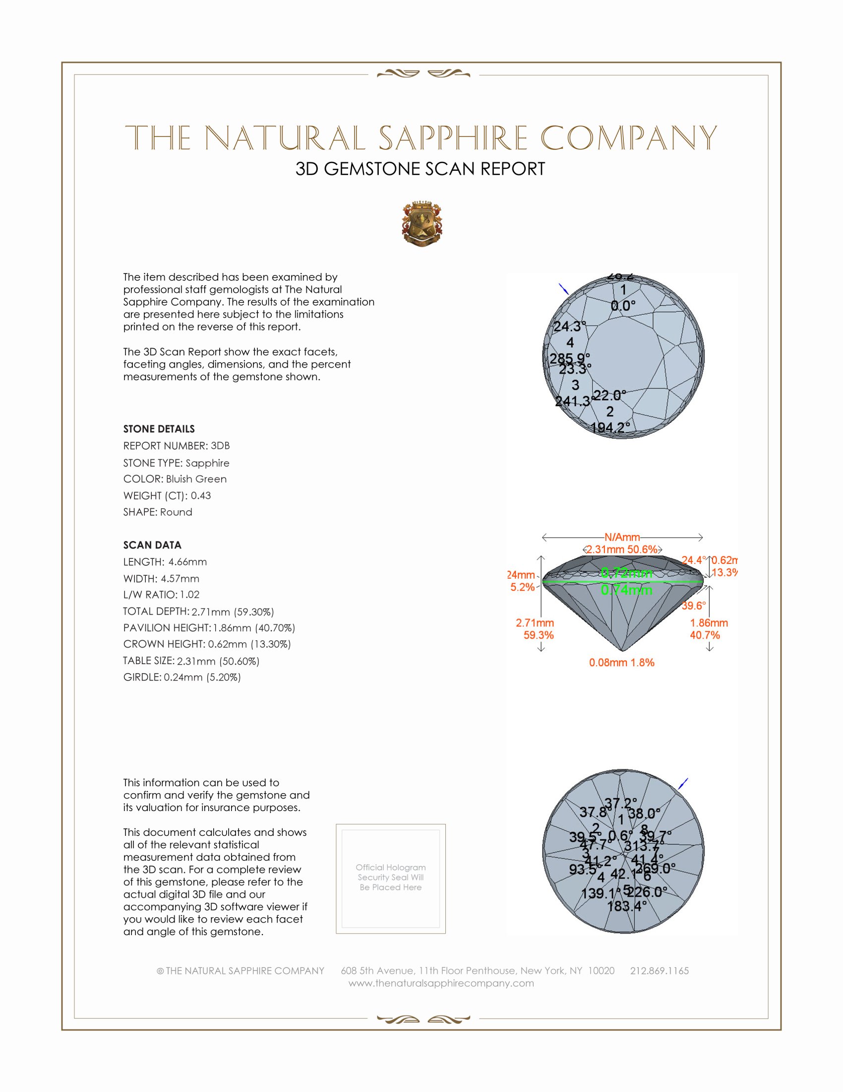 0.86 Ct.Tw. Bluish Green Sapphire Pair from Madagascar