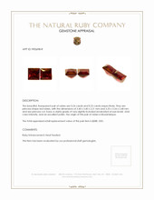 0.49 Ct.Tw.Total Carat Weight Ruby Pair from Mozambique Appraisal