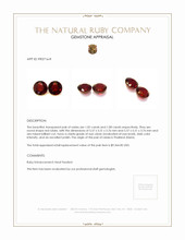2.10 Ct.Tw.Total Carat Weight Ruby Pair from Thailand (Siam) Appraisal