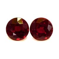 2.08&nbsp;Ct.Tw.Total Carat Weight Ruby Pair from Thailand Video