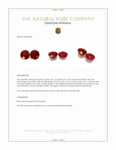 2.61 Ct.Tw.Total Carat Weight Ruby Pair from Burma (Myanmar) Appraisal