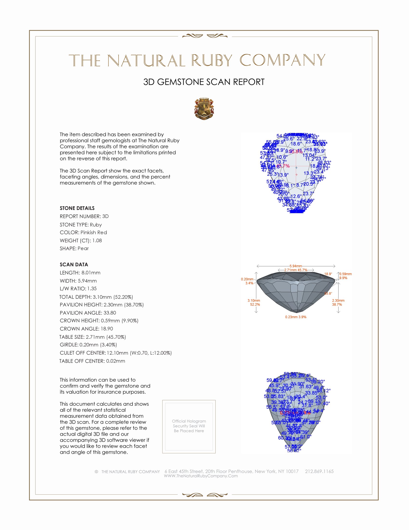 2.25 Ct.Tw. Ruby Pair from Burma (Myanmar)