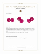 3.16 Ct.Tw.Total Carat Weight Pink Cabochon Sapphire Pair from Ceylon (Sri Lanka) Appraisal