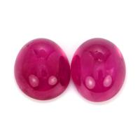 3.16&nbsp;Ct.Tw.Total Carat Weight Pink Cabochon Sapphire Pair from Ceylon (Sri Lanka) Video