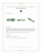 2.97 Ct.Tw.Total Carat Weight Bluish Green Sapphire Pair from Ceylon (Sri Lanka) Appraisal