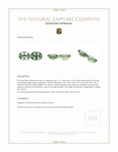 2.97 Ct.Tw.Total Carat Weight Bluish Green Sapphire Pair from Ceylon (Sri Lanka) Appraisal