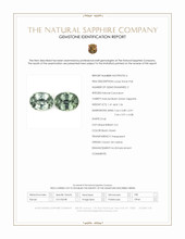 2.97 Ct.Tw.Total Carat Weight Bluish Green Sapphire Pair from Ceylon (Sri Lanka) Scan Report