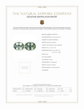 2.97 Ct.Tw.Total Carat Weight Bluish Green Sapphire Pair from Ceylon (Sri Lanka) Scan Report