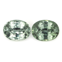 2.97 Ct.Tw.Total Carat Weight Bluish Green Sapphire Pair from Ceylon (Sri Lanka) Video