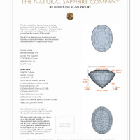 2.97 Ct.Tw.Total Carat Weight Bluish Green Sapphire Pair from Ceylon (Sri Lanka) 3 D Scan Report