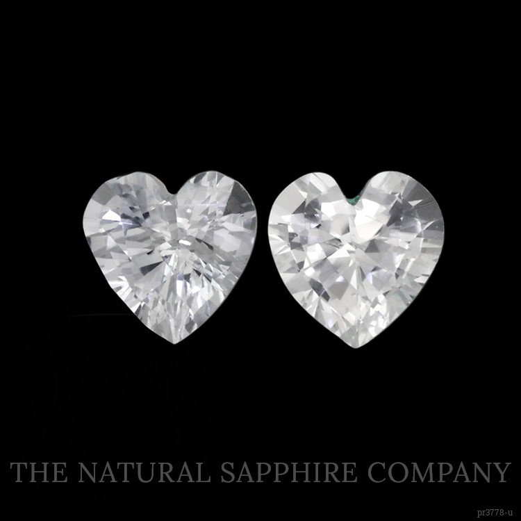 1.70 Ct.Tw. White Sapphire Pair from Ceylon (Sri Lanka)