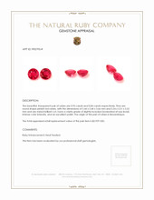 1.77 Ct.Tw.Total Carat Weight Ruby Pair from Mozambique Appraisal