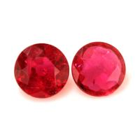 1.39 Ct.Tw.Total Carat Weight Ruby Pair from Mozambique Video