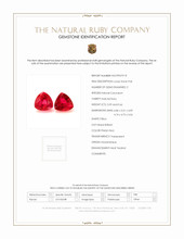 1.25 Ct.Tw.Total Carat Weight Pinkish Red Ruby Pair from Mozambique Scan Report