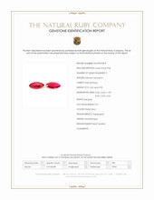 1.45 Ct.Tw.Total Carat Weight Pinkish Red Ruby Pair from Mozambique Scan Report