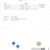 3.07&nbsp;Ct.Tw.Total Carat Weight Blue Sapphire Pair from Ceylon (Sri Lanka) Scan Report