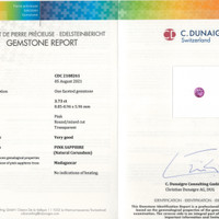 6.94 Ct.Tw.Total Carat Weight Sapphire Pair from Madagascar Scan Report