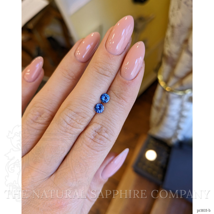 0.75 Ct.Tw. Blue Sapphire Pair from Ceylon (Sri Lanka)