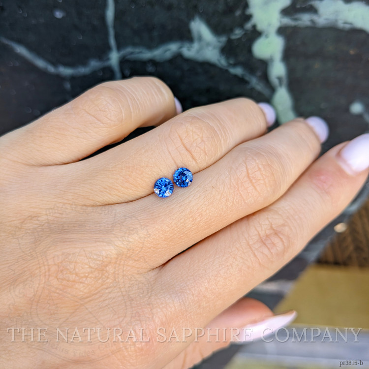 0.75 Ct.Tw. Blue Sapphire Pair from Ceylon (Sri Lanka)