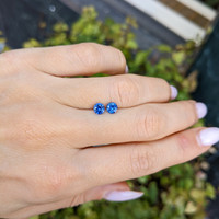 0.75&nbsp;Ct.Tw.Total Carat Weight Blue Sapphire Pair from Ceylon (Sri Lanka) Life Style