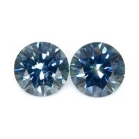 1.04 Ct.Tw.Total Carat Weight Greenish Blue Sapphire Pair from Montana Video