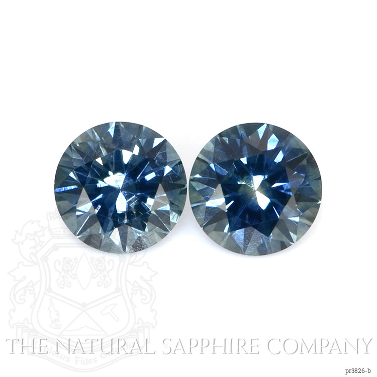1.04 Ct.Tw. Greenish Blue Sapphire Pair from Montana