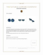 0.83 Ct.Tw.Total Carat Weight Sapphire Pair from Montana Appraisal