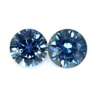 0.83 Ct.Tw.Total Carat Weight Greenish Blue Sapphire Pair from Montana Video