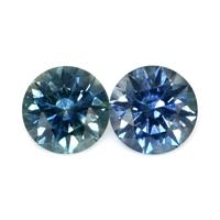 0.86 Ct.Tw.Total Carat Weight Greenish Blue Sapphire Pair from Montana Video