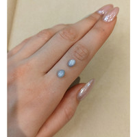 2.86&nbsp;Ct.Tw.Total Carat Weight White Star Sapphire Pair from Ceylon (Sri Lanka) Life Style