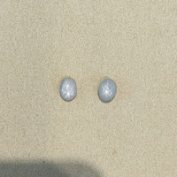 2.86&nbsp;Ct.Tw.Total Carat Weight White Star Sapphire Pair from Ceylon (Sri Lanka) Life Style