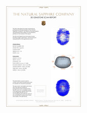 2.86&nbsp;Ct.Tw.Total Carat Weight White Star Sapphire Pair from Ceylon (Sri Lanka) 3 D Scan Report