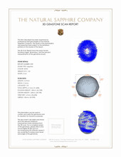 2.86&nbsp;Ct.Tw.Total Carat Weight White Star Sapphire Pair from Ceylon (Sri Lanka) 3 D Scan Report