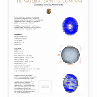 2.86&nbsp;Ct.Tw.Total Carat Weight White Star Sapphire Pair from Ceylon (Sri Lanka) 3 D Scan Report