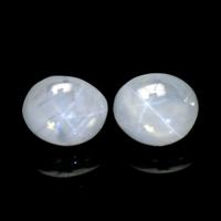 2.56 Ct.Tw.Total Carat Weight Grey Star Sapphire Pair from Ceylon (Sri Lanka) Video