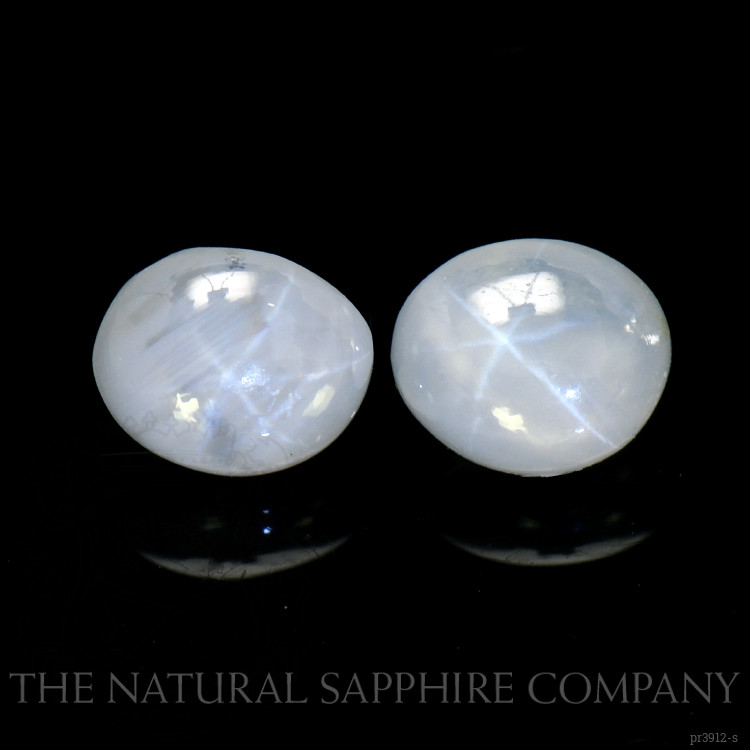 2.56 Ct.Tw. Grey Star Sapphire Pair from Ceylon (Sri Lanka)